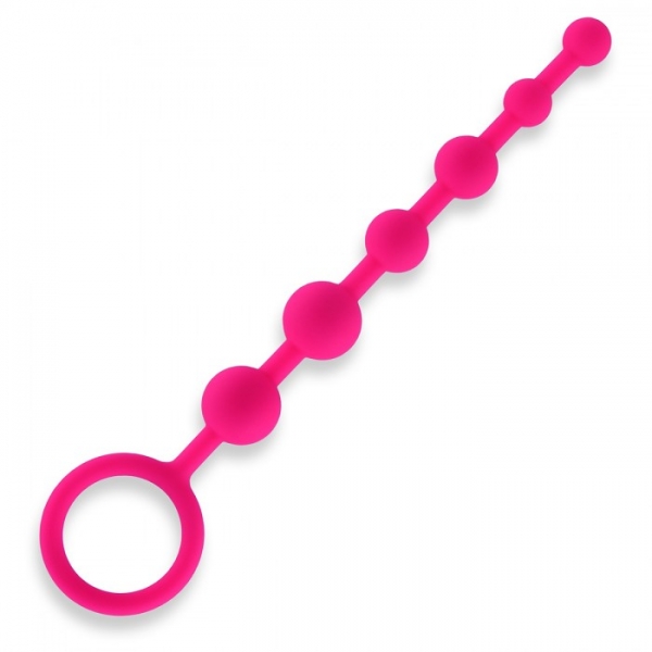 Анальные бусы из силикона класса люкс 6 шариков