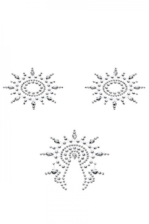 Интимное украшение PETITS JOUJOUX GLORIA - Серебро - НАБОР ИЗ 3 ШТ