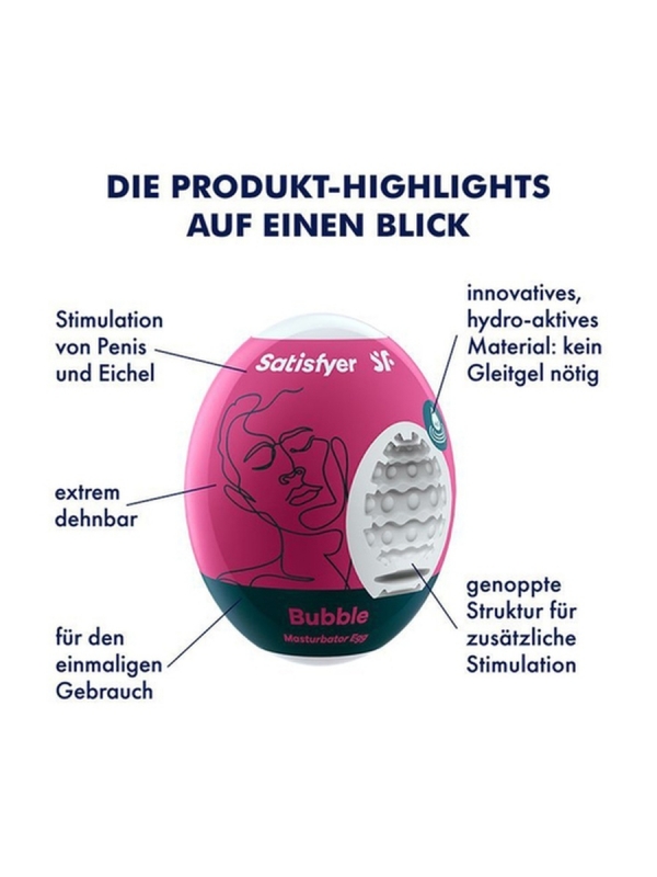Мастурбатор-яйцо Satisfyer Masturbator Eggs Bubble