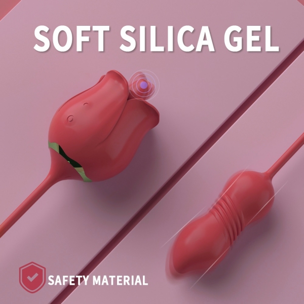 Стимулятор Spring, Лизание, Вибрация, Толкание, Силикон, USB, красный, Passion Labs