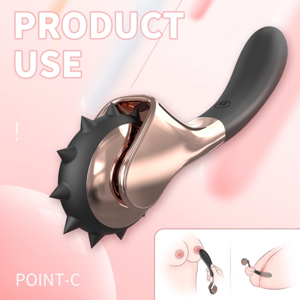 Вибратор Magical Spin, 9 режимов вибрации, силикон, USB, черный, 20,1 см