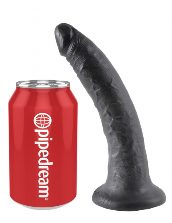 Фаллоимтатор на присоске черный King Cock 7 PIPEDREAM, США, чёрный