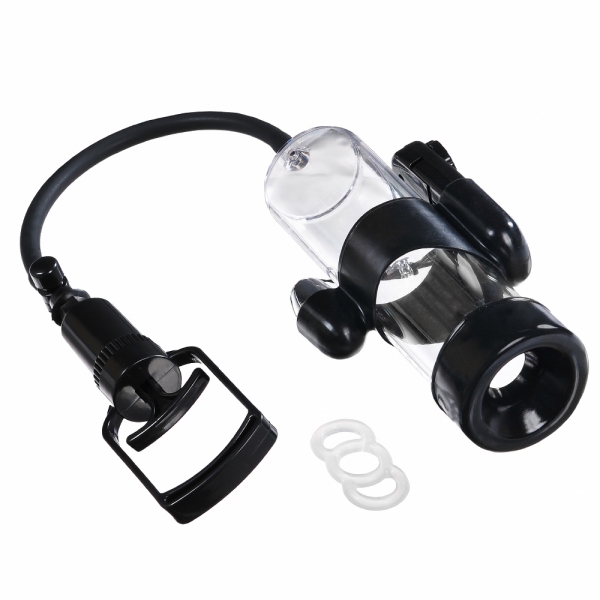 Поршневая вибро-помпа для мужчин Yacht Master с кольцом (черный с прозрачным)