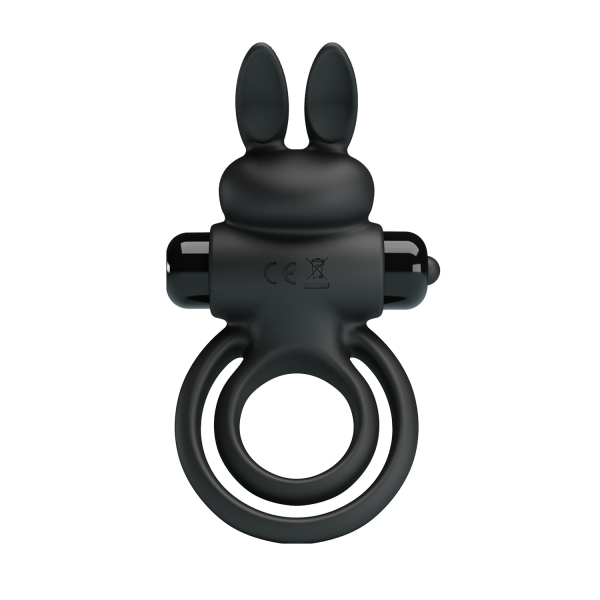 Кольцо для пениса Pretty Love Vibrant Ring III, 10 режимов вибрации, силикон, черный