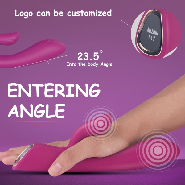 Вибратор-кролик Ruffy с подогревом и вибрацией, силиконовый, USB, красный