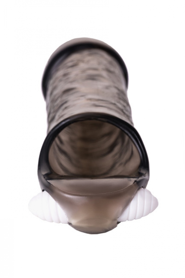 Удлиняющая насадка на член с вибрацией и фиксирующим кольцом XLover