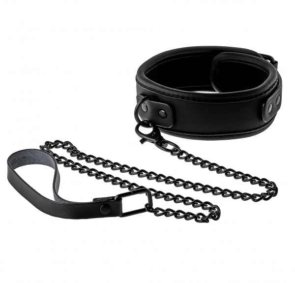 Роскошный фетиш-ошейник и поводок Blaze, черный DREAM toys