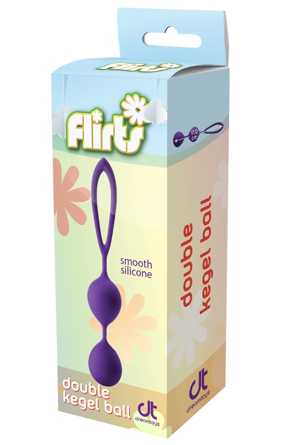 Вагинальные шарики Кегеля, силиконовые, фиолетовые, 17 см, DREAM TOYS