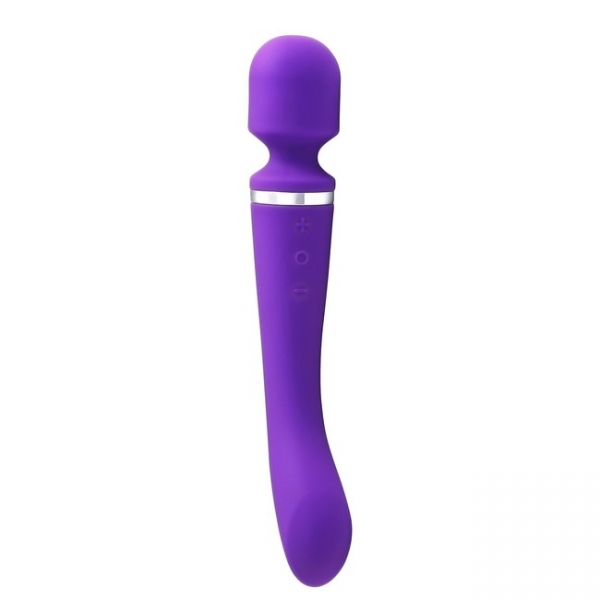 Двухсторонний перезаряжаемый вибромассажер Lodi с гибкой головкой (20 режимов) (фиолетовый)