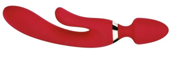 Многоцелевой Вибратор массажер Paris Pleasure Luxeluv с вагинально-клиторальной и анальной стимуляцией ROSYLAND PREMIUM, Китай, красный