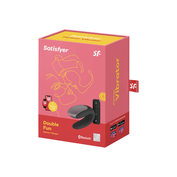 Смарт-Вибратор для пар Satisfyer Double Fun с пультом ДУ и возможностью подключения к смартфону (черный)