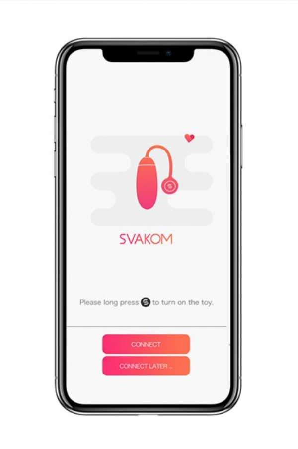 Ella Red от SVAKOM вибрирующее яйцо с функцией подключения к смартфону. Красное