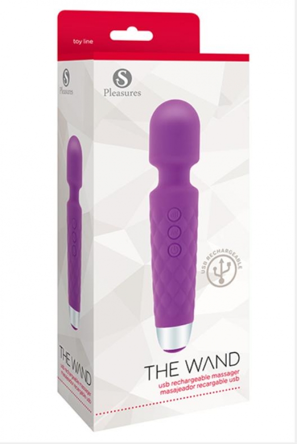 The Wand Purple небольшой вибро-массажер 20 типов вибраций