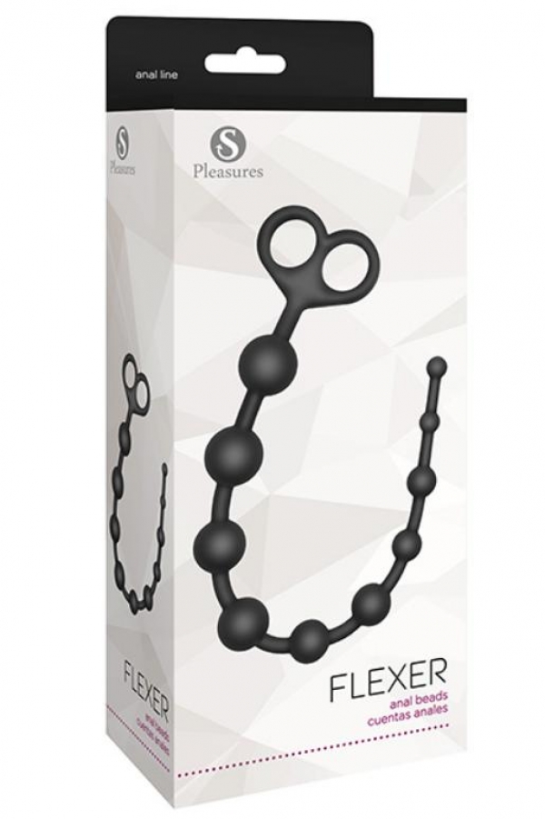 Длинные анальные бусины с различной толщиной