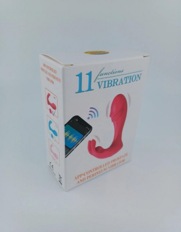 Naughty Stimulator, Bluetooth Control, Бесплатное приложение, Силикон, USB, Красный, 11 см