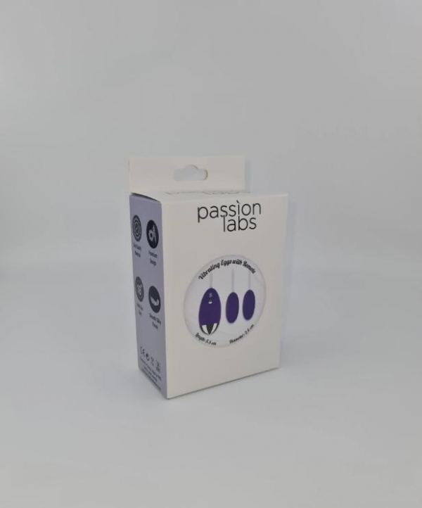 2 вибрирующих яйца с дистанционным управлением 20 режимов вибрации Purple Passion Labs