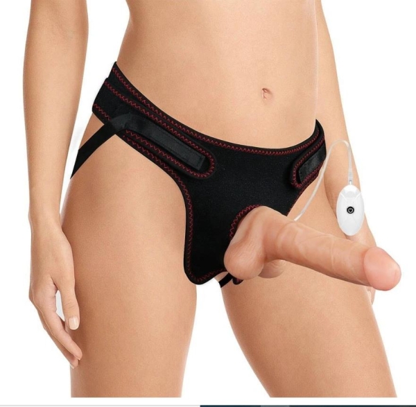 Вибрирующий страпон Easy  от Lovetoy, 20 см