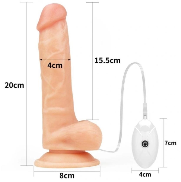 Вибрирующий страпон Easy  от Lovetoy, 20 см