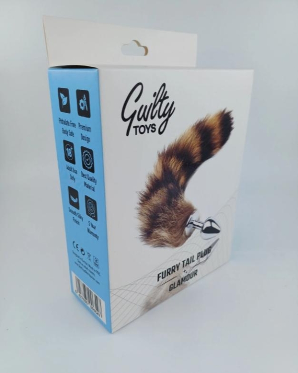 Анальная пробка Furry Tail Plug, средняя, ​​Guilty Toys