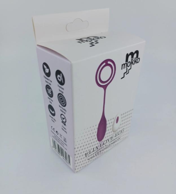 Вибратор-яйцо Elia Love, 10 режимов вибрации, пульт дистанционного управления, силикон, USB, фиолетовый, 21,4 см