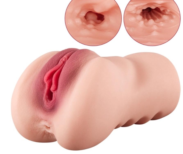 Мастурбатор № 11 «Вагина и анус», реалистичный материал TPE, супермягкий, натуральный, 16,5 см