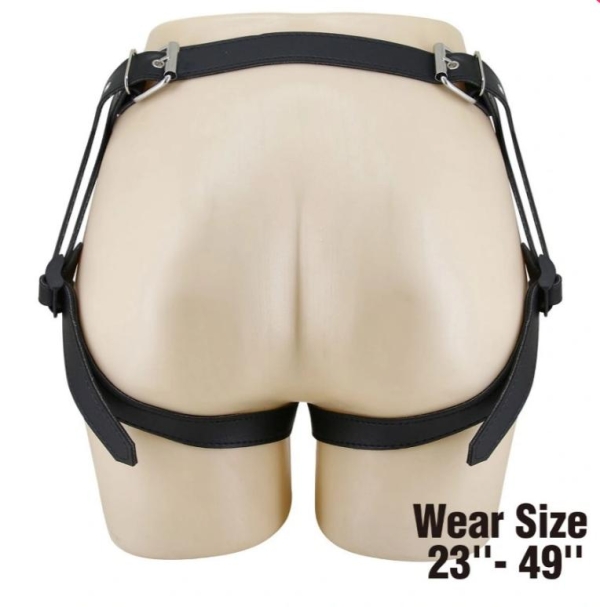 Ремень-портупея, трусики-портупея, крепление на присоске, силиконовый дилдо, натуральный цвет, 20,6 см