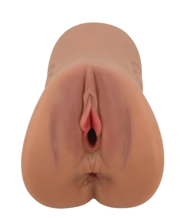 Мастурбатор Pussy Crazy Bull Elena, мягкая кожа, коричневый, 14,5 см