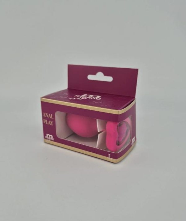 Анальная пробка, большая силиконовая розовая/розовая игрушка Мокко.