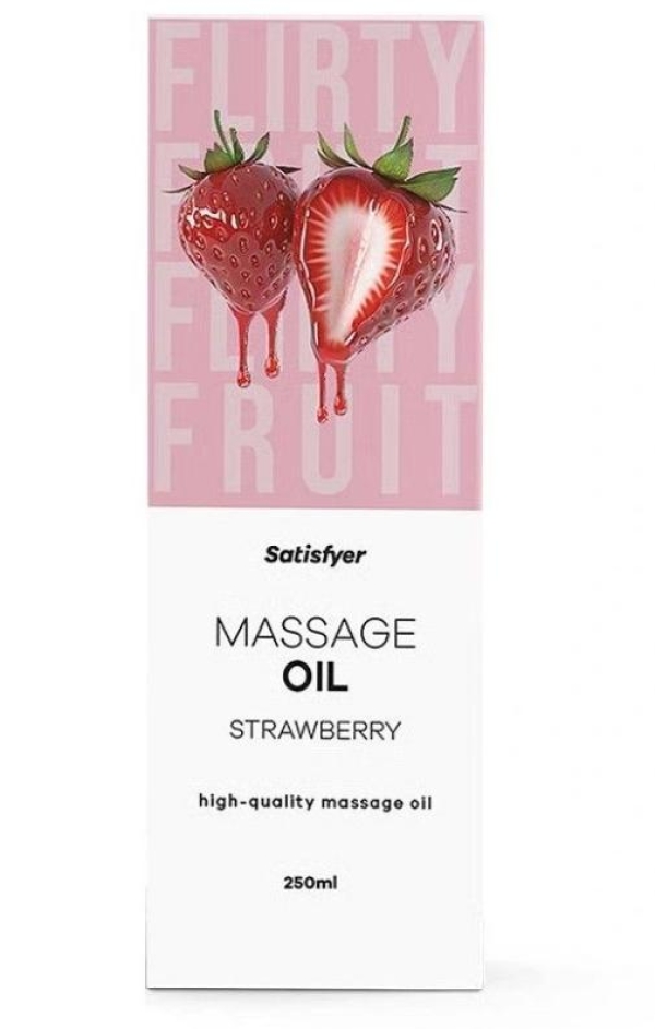 Массажное масло Satisfyer, клубничный вкус, 250 мл