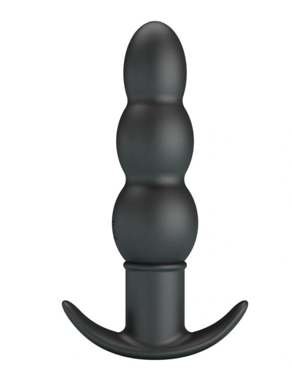 Анальный вибратор Aeaeas, 10 режимов вибрации, силикон, черный, 11 см.