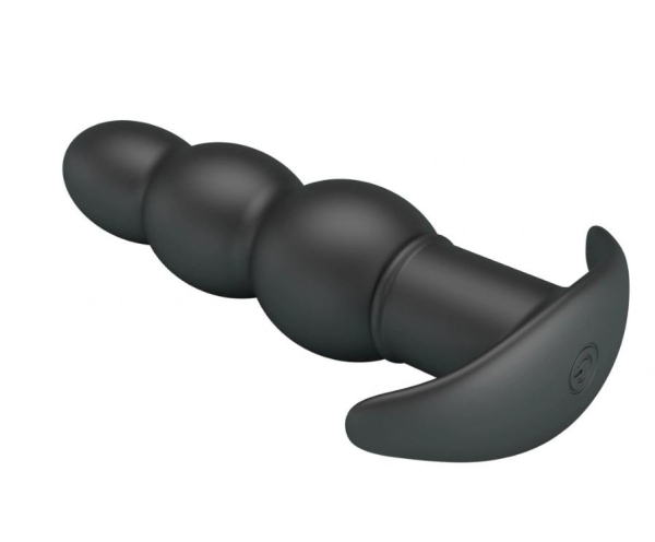 Анальный вибратор Aeaeas, 10 режимов вибрации, силикон, черный, 11 см.