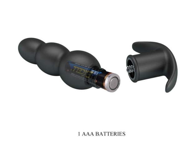 Анальный вибратор Aeaeas, 10 режимов вибрации, силикон, черный, 11 см.