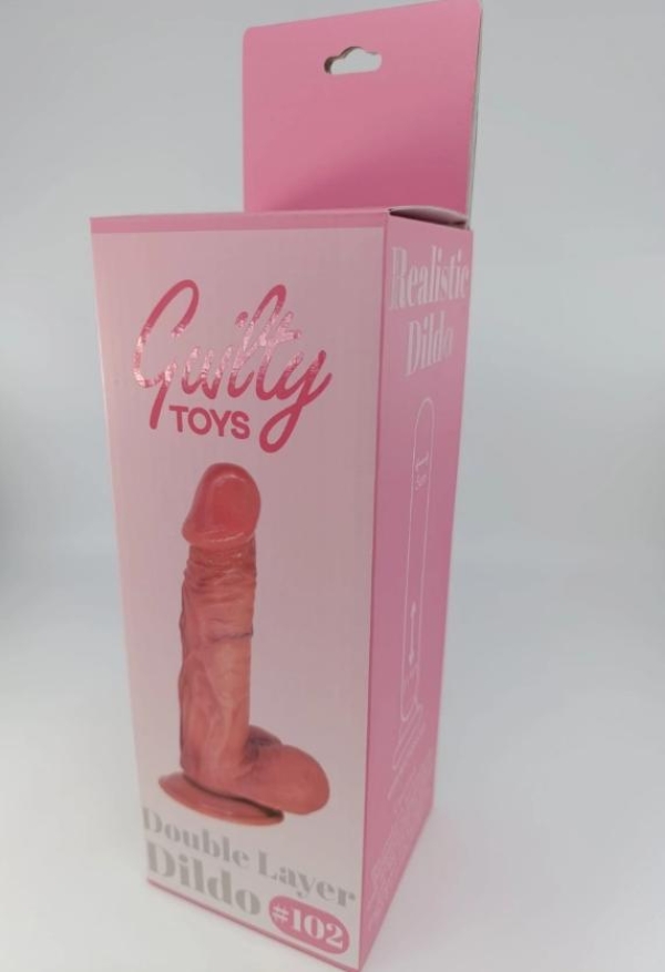 Реалистичный фаллоимитатор № 102 с присоской, высококачественный ПВХ, двухслойный, натуральный цвет, 21,4 см