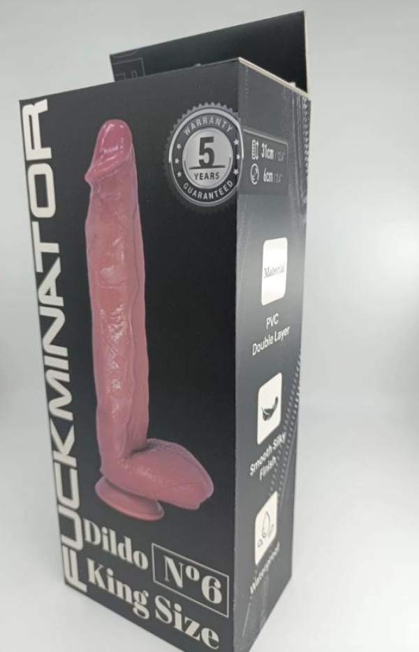Дильдо King Size №6, высококачественный ПВХ, двухслойный, натуральный цвет, 31 см