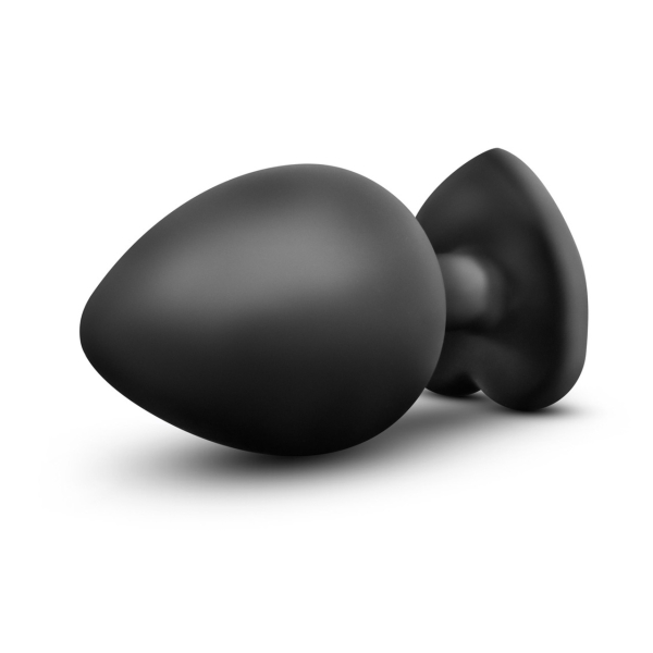 Анальная пробка Brighty средняя силиконовая Черный/светло фиолетовый