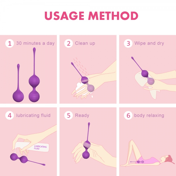 Набор силиконовых вагинальных шариков Mokko Toys Kegel Prima фиолетового цвета