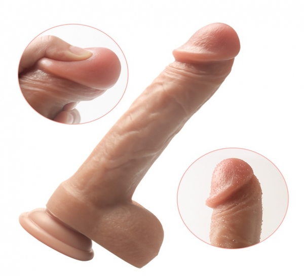 Реалистичный фаллоимитатор Stark, жидкий силикон, 21 см