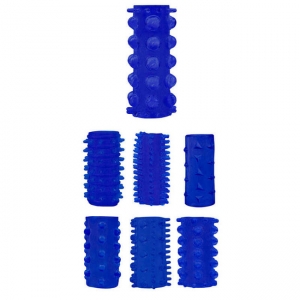 Набор насадок на пенис Penis Sleeve Kits Blue CHISANOVELTIES, 7 штук