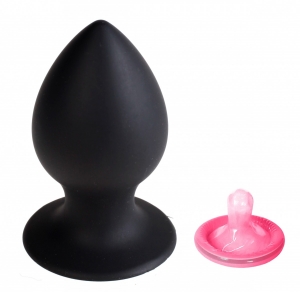 Большая анальная пробка на присоске Sex Expert, (8 см)