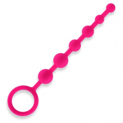 Анальные бусы из силикона класса люкс 6 шариков