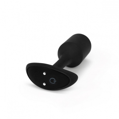 Пробка для ношения с вибрацией черная B-Vibe Vibrating Snug Plug 2