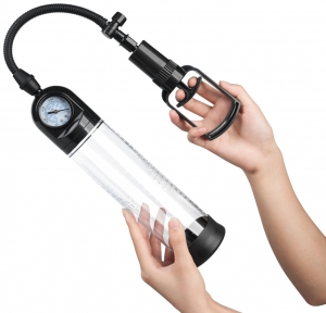 Помпадля увеличения пениса Maximum Power Plus с черным манометром