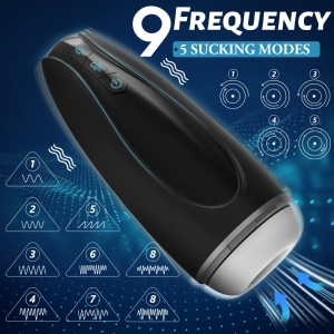 Мастурбатор Noris, 9 режимов вибрации, 5 режимов всасывания, 1 режим кульминации, USB, 23,1 см