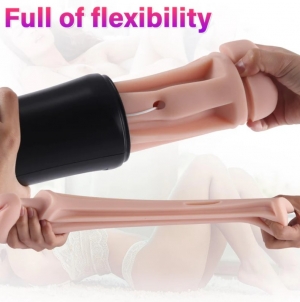 Мастурбатор Doxie, 10 режимов вибрации, TPE, USB, Натуральный, 23 см, Guilty Toys