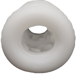 Мастурбатор-стимулятор, TPE, USB, белый/черный, 19 см, Guilty Toys