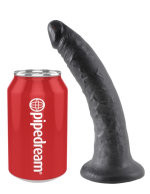 Фаллоимтатор на присоске черный King Cock 7 PIPEDREAM, США, чёрный