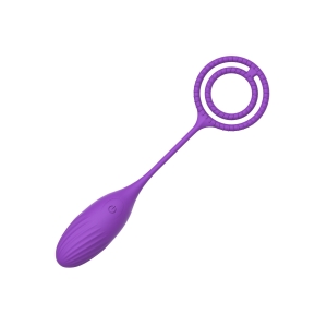 Вибратор-яйцо Elia Love, 10 режимов вибрации, пульт дистанционного управления, силикон, USB, фиолетовый, 21,4 см