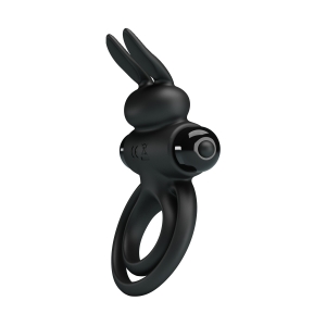 Кольцо для пениса Pretty Love Vibrant Ring III, 10 режимов вибрации, силикон, черный
