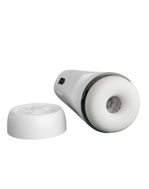 Мастурбатор Pretty Love Sienna, вибрация+присоска, мягкий термопластичный каучук, белый, 25 см