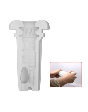 Мастурбатор Pretty Love Sienna, вибрация+присоска, мягкий термопластичный каучук, белый, 25 см